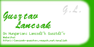 gusztav lancsak business card